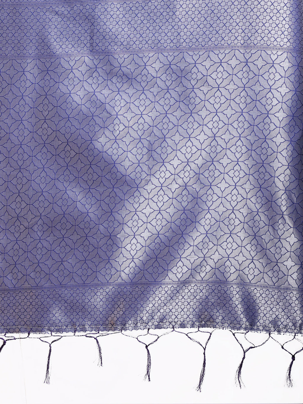 Shree Shyam Fashion Sea Green Lichi Silk Woven Zari Work Traditional Tassel Saree | Grocsy