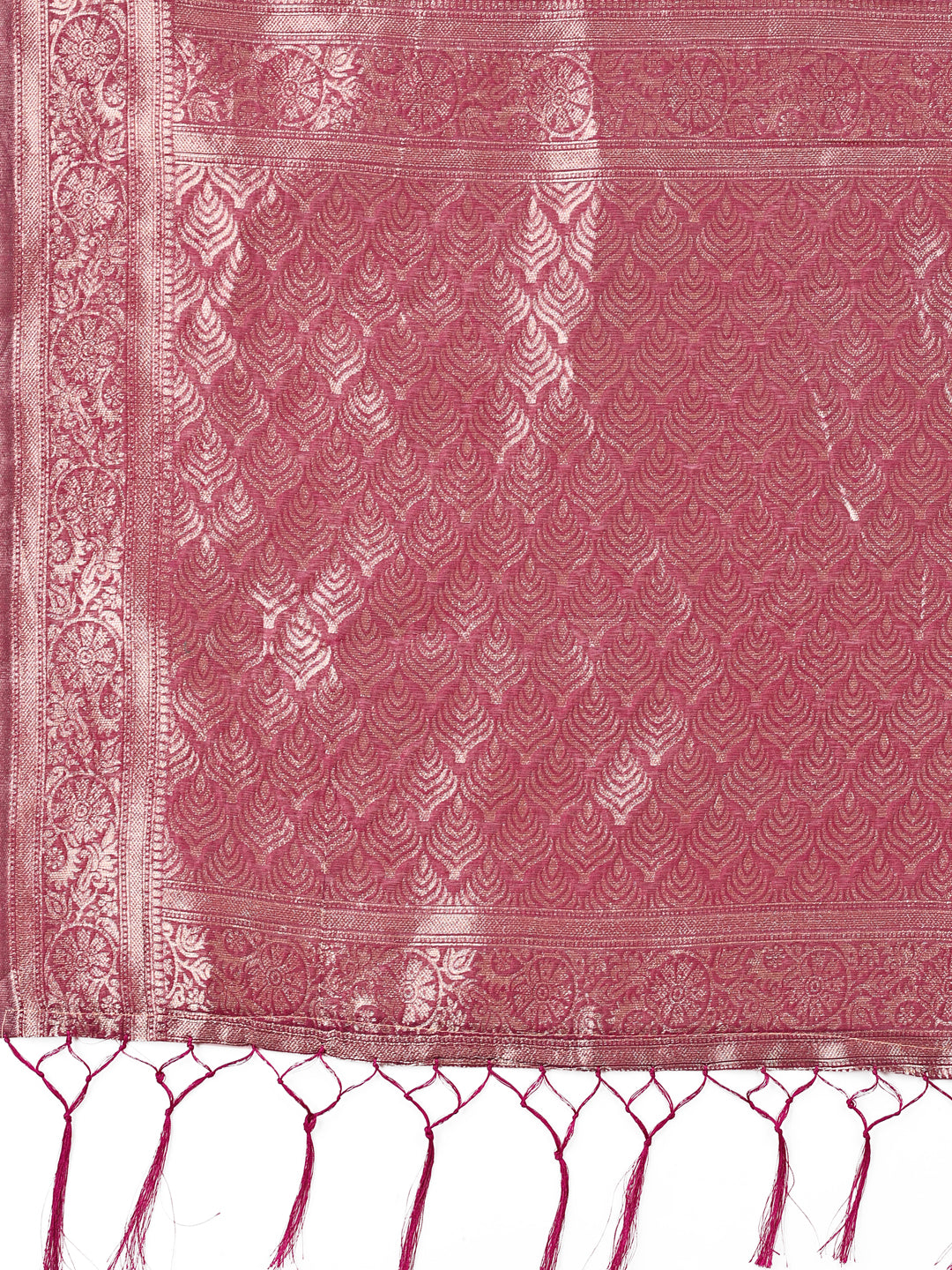 Shree Shyam Fashion Elegant Purple Cotton Silk Saree with Floral Design & Rich Pallu - Festive & Wedding Wear | Grocsy