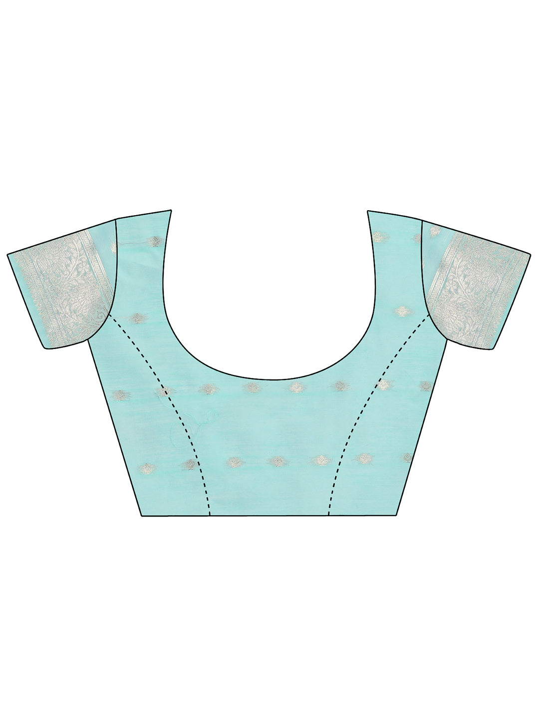 Shree Shyam Fashion Sea Green Linen Cotton Saree with Golden Zari Leaf Design & Elegant Pallu - Festive | Office | Daily Wear | Grocsy