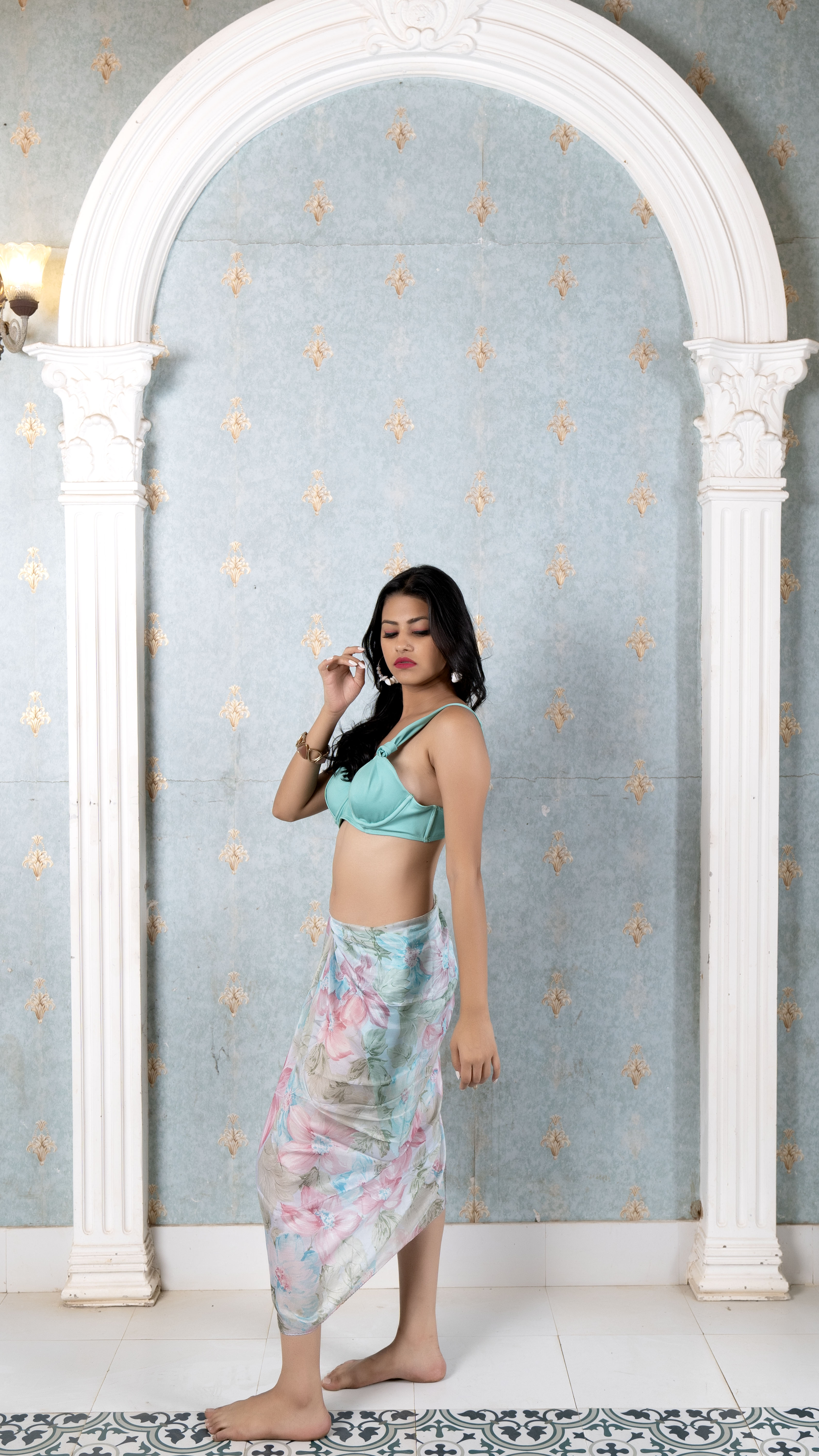 Noroke Silk Floral Silk Sarong - Printed | Grocsy