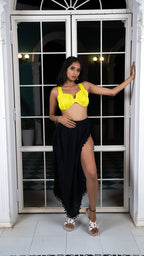 Noroke Cotton Crepe Pom Pom Beach Wear Skirt | Grocsy