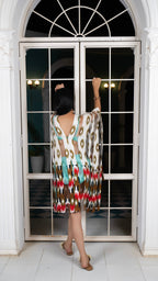 Noroke Silk Ikat Silk Beachwear Cover Up - Ikat Print | Grocsy