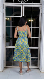 Noroke Modal Satin Cut-out Fitted Midi Dress | Grocsy
