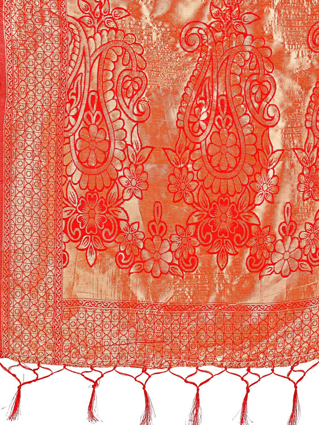 Shree Shyam Fashion Majestic Maroon Silk Saree with Gold Zari & Floral Design - Perfect for Festive & Traditional Occasions | Grocsy