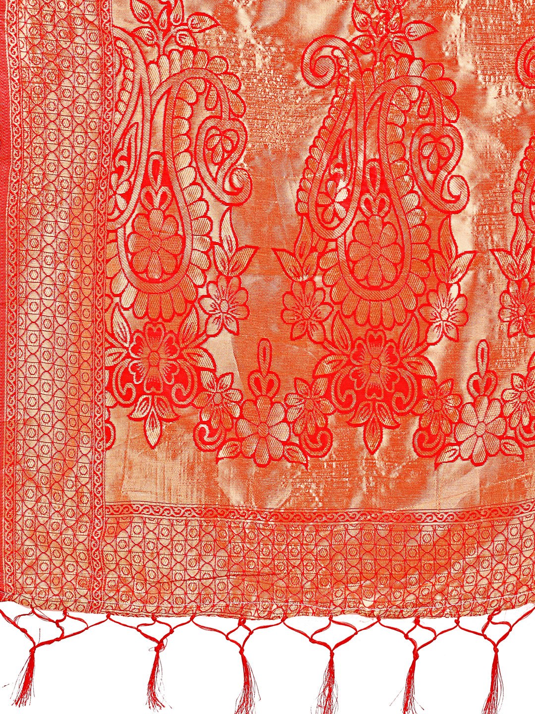 Shree Shyam Fashion Majestic Maroon Silk Saree with Gold Zari & Floral Design - Perfect for Festive & Traditional Occasions | Grocsy