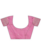 Shree Shyam Fashion Grace in Every Thread: Pink Patola Linen Cotton Saree Woven with Cultural Elegance | Grocsy