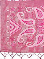 Shree Shyam Fashion Grace in Every Thread: Pink Patola Linen Cotton Saree Woven with Cultural Elegance | Grocsy