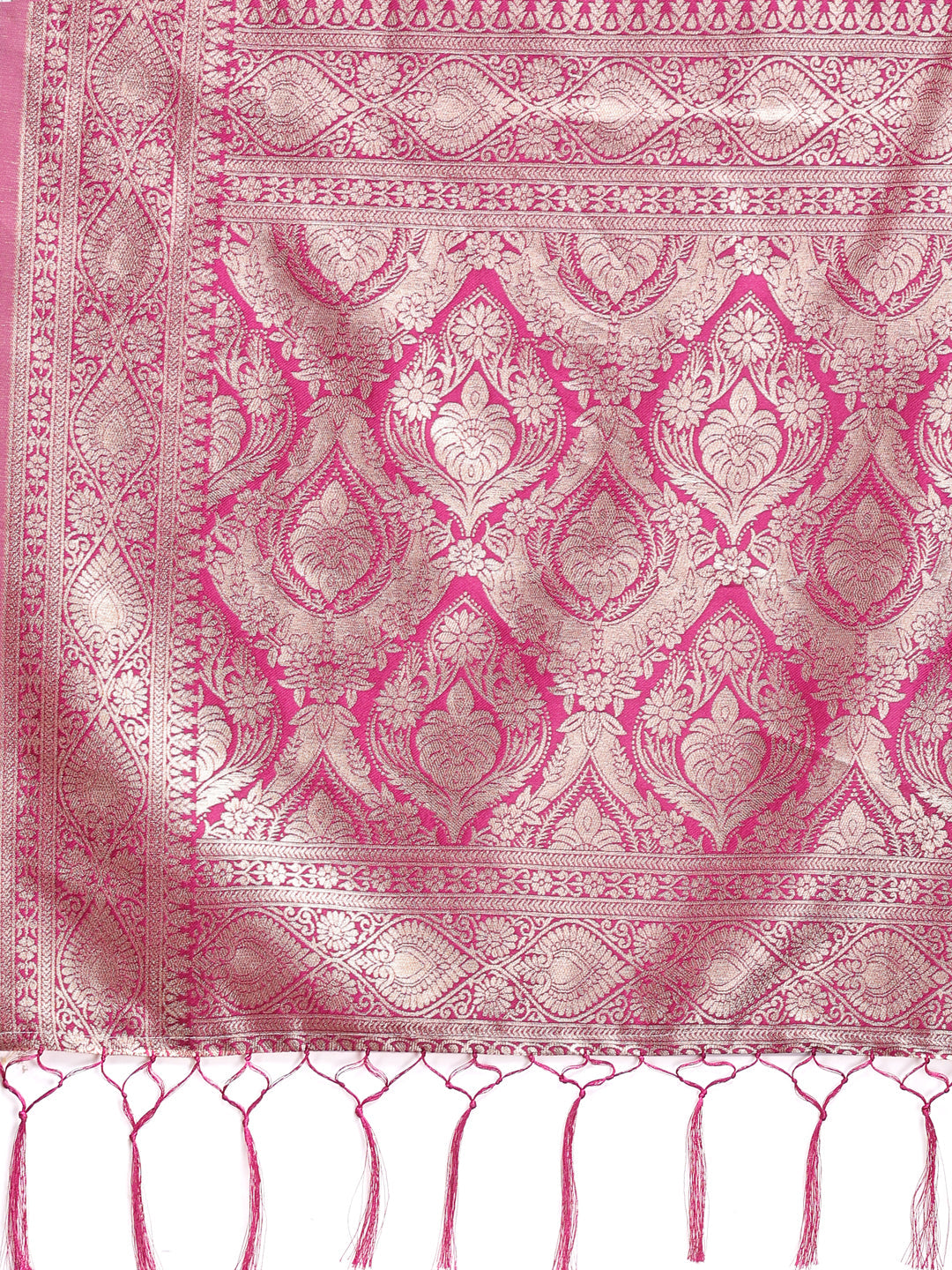 Shree Shyam Fashion Graceful Cream & Pink Linen Cotton Saree with Rich Zari Pallu - A Touch of Royal Comfort | Grocsy
