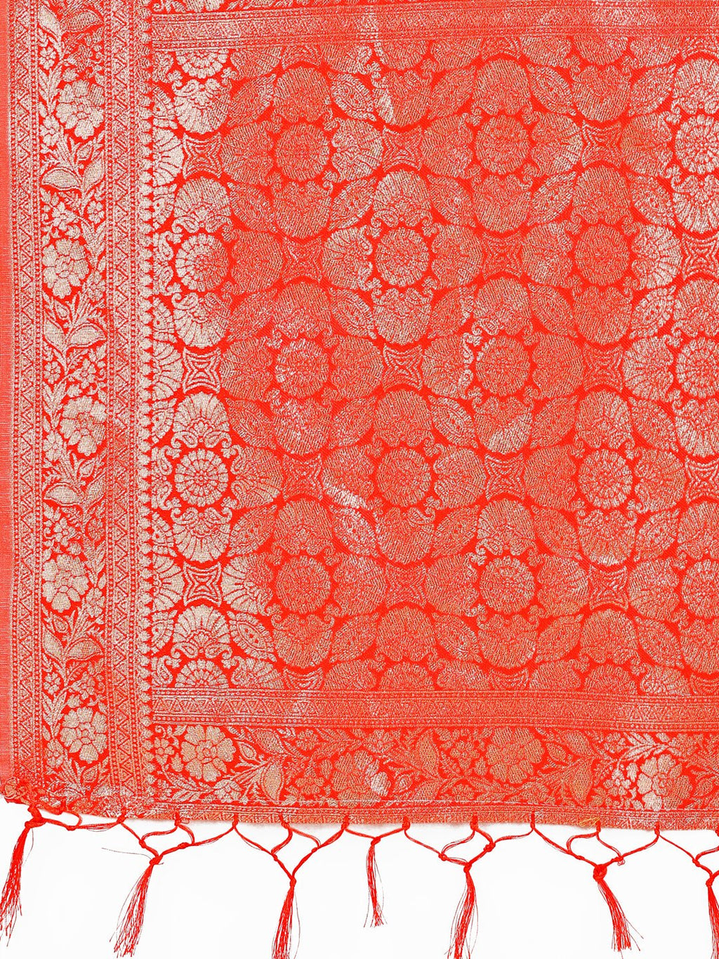 Shree Shyam Fashion Elegant Off-White & Red Linen Cotton Saree with Zari Woven Border and Pallu - Soft Lightweight Saree for Daily,Festive & Office Wear | Grocsy