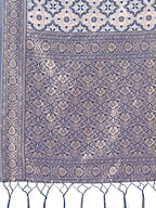 Shree Shyam Fashion Blue Linen Saree with Rich Woven Zari Work - Elegant Ethnic Saree for Festive & Office Wear | Grocsy