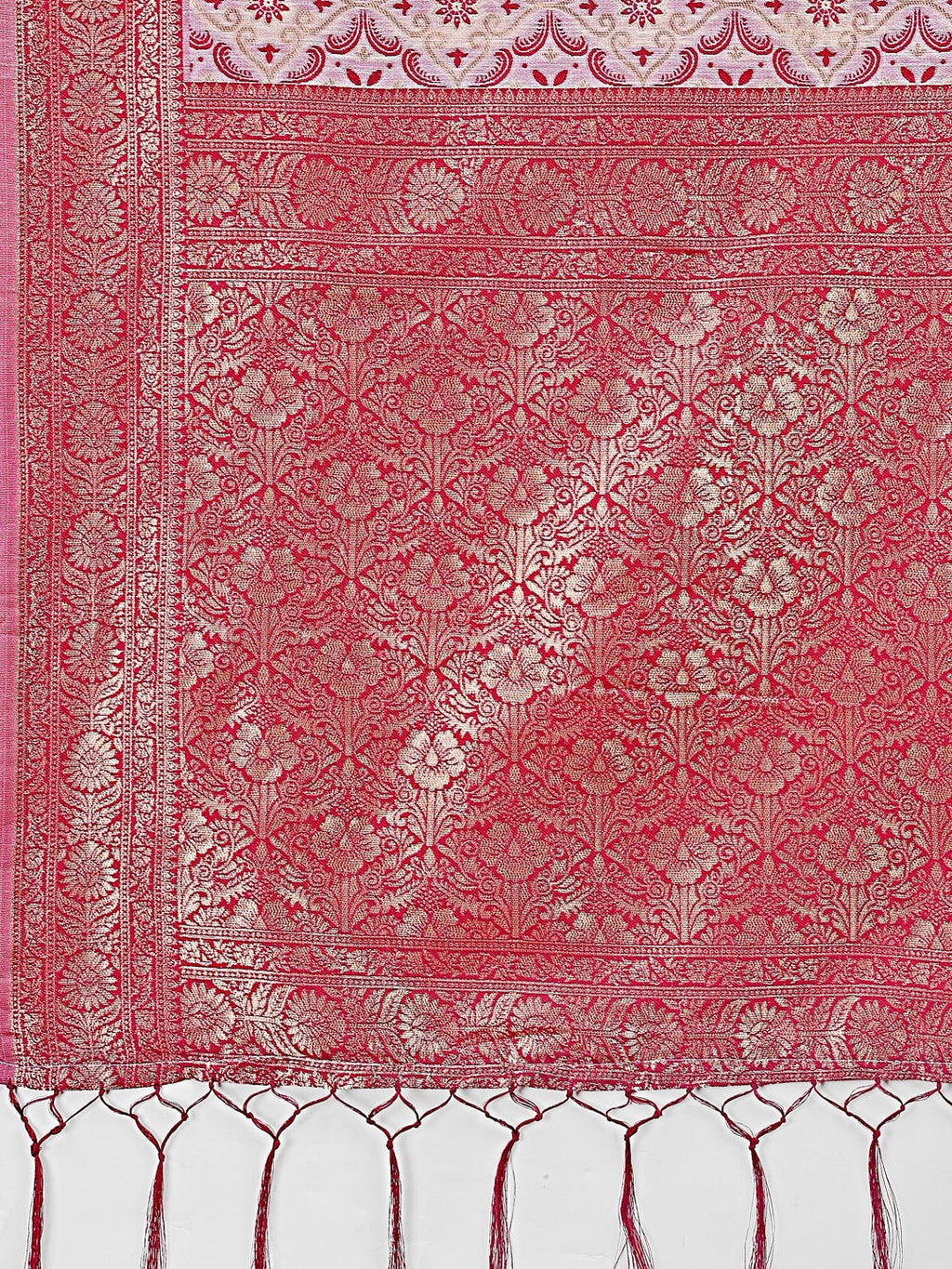 Shree Shyam Fashion Pink Linen Saree with Rich Woven Zari Work - Elegant Ethnic Saree for Festive & Office Wear | Grocsy