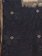 Shree Shyam Fashion Cream & Black Cotton Woven Zari Work Traditional Tassel Saree | Grocsy