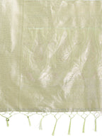 Shree Shyam Fashion Light Green Linen Cotton Saree - Elegant Simplicity for Everyday Grace | Grocsy