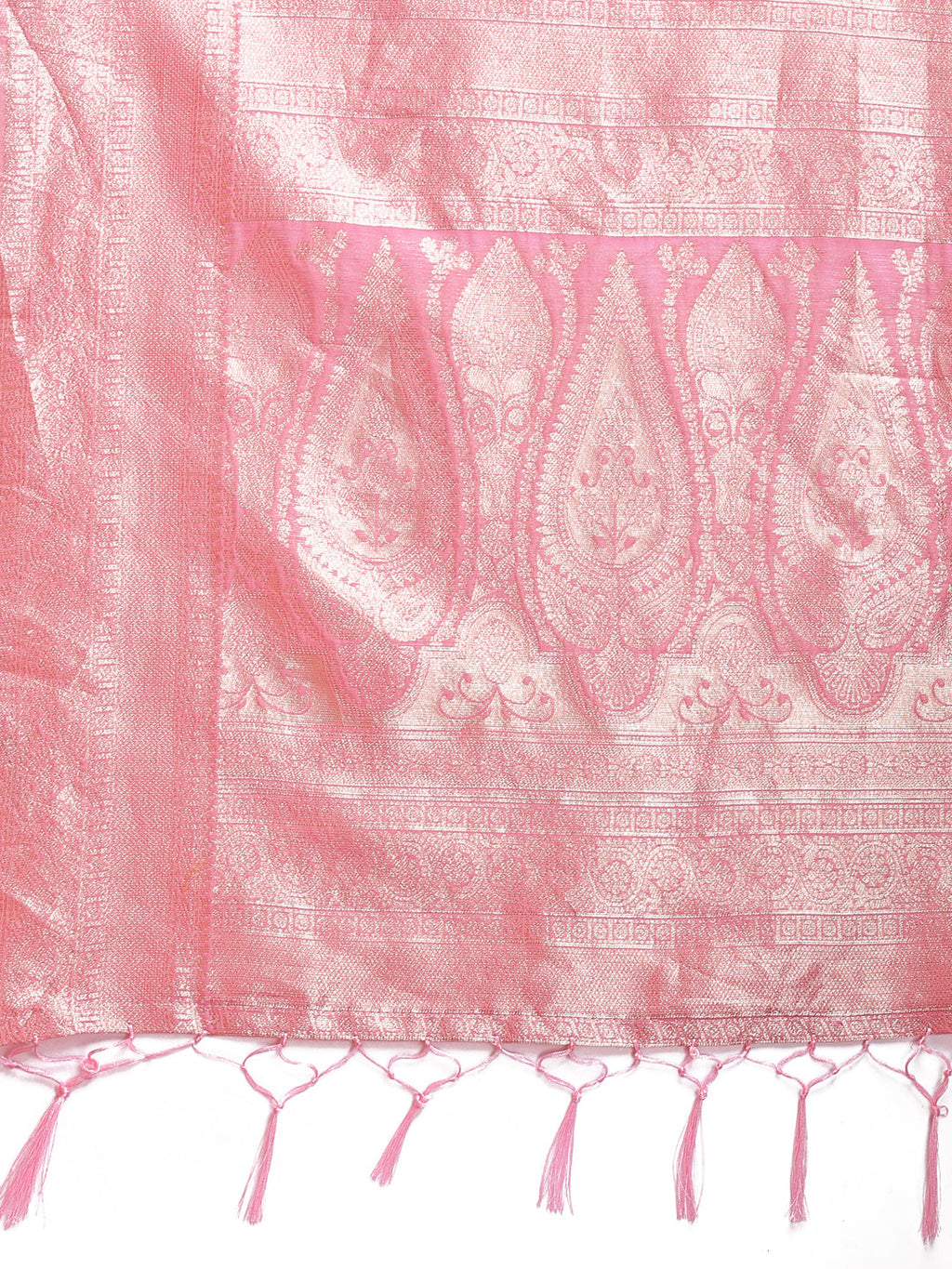 Shree Shyam Fashion Pink Linen Cotton Saree - Elegant Simplicity for Everyday Grace | Grocsy
