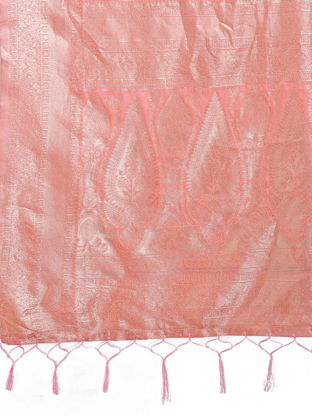 Shree Shyam Fashion Peach Linen Cotton Saree - Elegant Simplicity for Everyday Grace | Grocsy