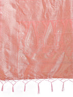 Shree Shyam Fashion Peach Linen Cotton Saree - Elegant Simplicity for Everyday Grace | Grocsy