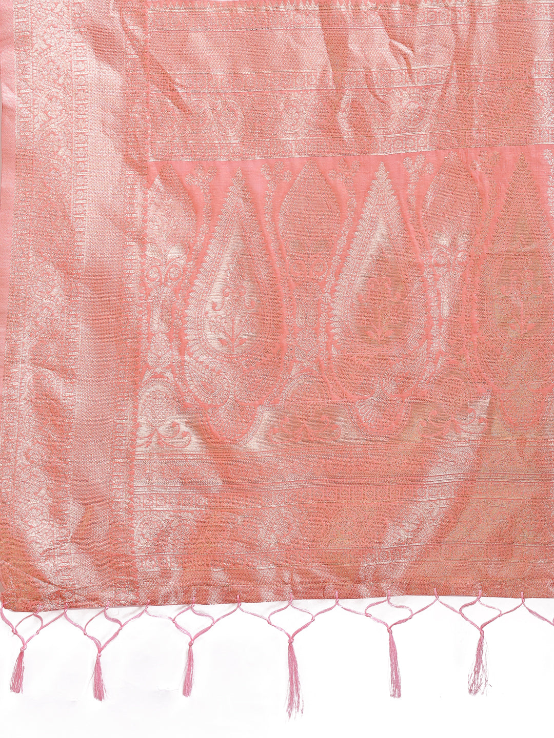 Shree Shyam Fashion Peach Linen Cotton Saree - Elegant Simplicity for Everyday Grace | Grocsy