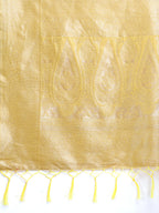 Shree Shyam Fashion Yellow Linen Cotton Saree - Elegant Simplicity for Everyday Grace | Grocsy