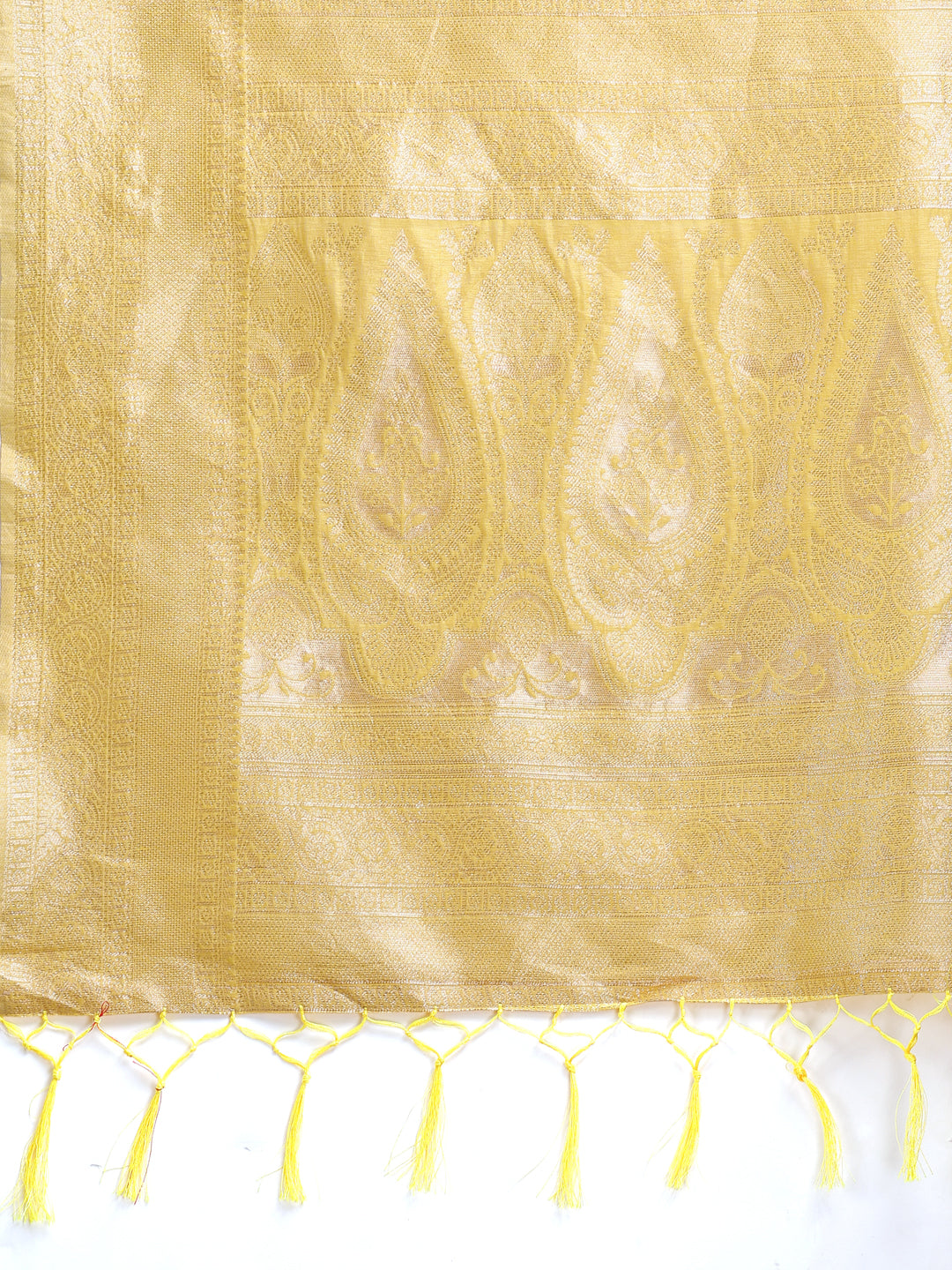 Shree Shyam Fashion Yellow Linen Cotton Saree - Elegant Simplicity for Everyday Grace | Grocsy