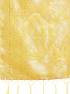 Shree Shyam Fashion Elegant Yellow Cotton Saree with Golden Zari Work - Graceful Comfort for Everyday & Festive Wear | Grocsy