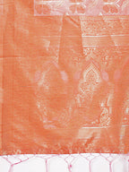 Shree Shyam Fashion Elegant Orange Cotton Saree with Golden Zari Work - Graceful Comfort for Everyday & Festive Wear | Grocsy