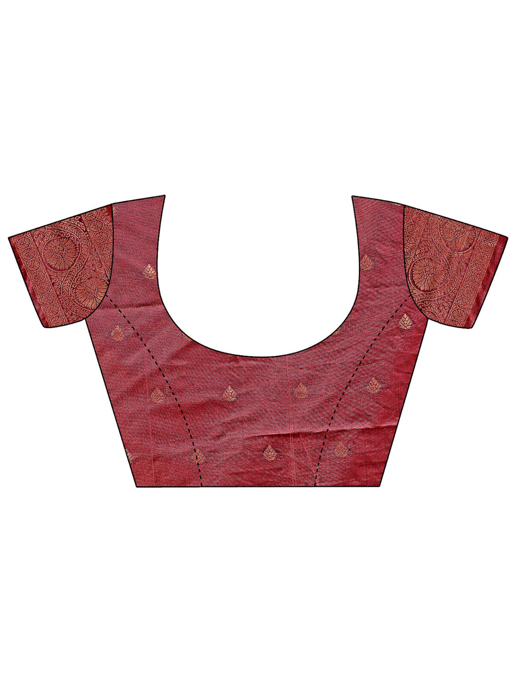 Shree Shyam Fashion Majestic Maroon Banarasi Silk Saree with Golden Zari - Timeless Indian Ethnic Elegance for Weddings & Festive Occasions | Grocsy