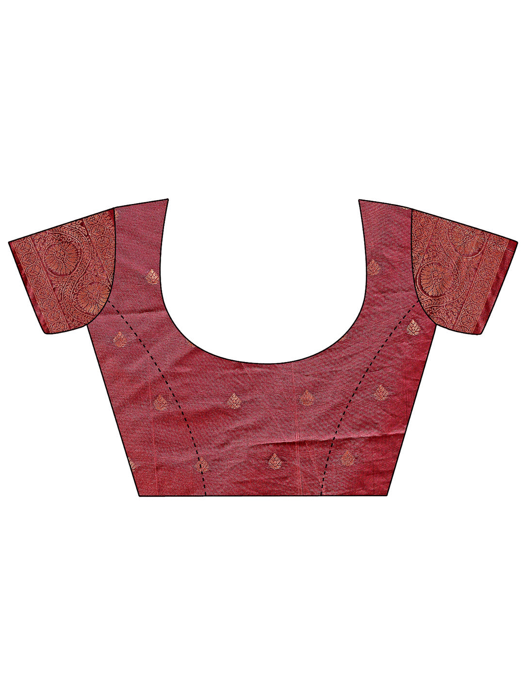 Shree Shyam Fashion Majestic Maroon Banarasi Silk Saree with Golden Zari - Timeless Indian Ethnic Elegance for Weddings & Festive Occasions | Grocsy