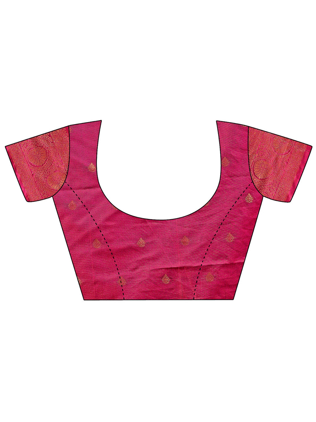 Shree Shyam Fashion Majestic Magenta Banarasi Silk Saree with Golden Zari - Timeless Indian Ethnic Elegance for Weddings & Festive Occasions | Grocsy