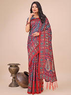 Shree Shyam Fashion Elegant Pink Jacquard Linen Cotton Saree with Traditional Multicolor Weave & Tassel Pallu - Festive & Casual Wear for Women | Grocsy
