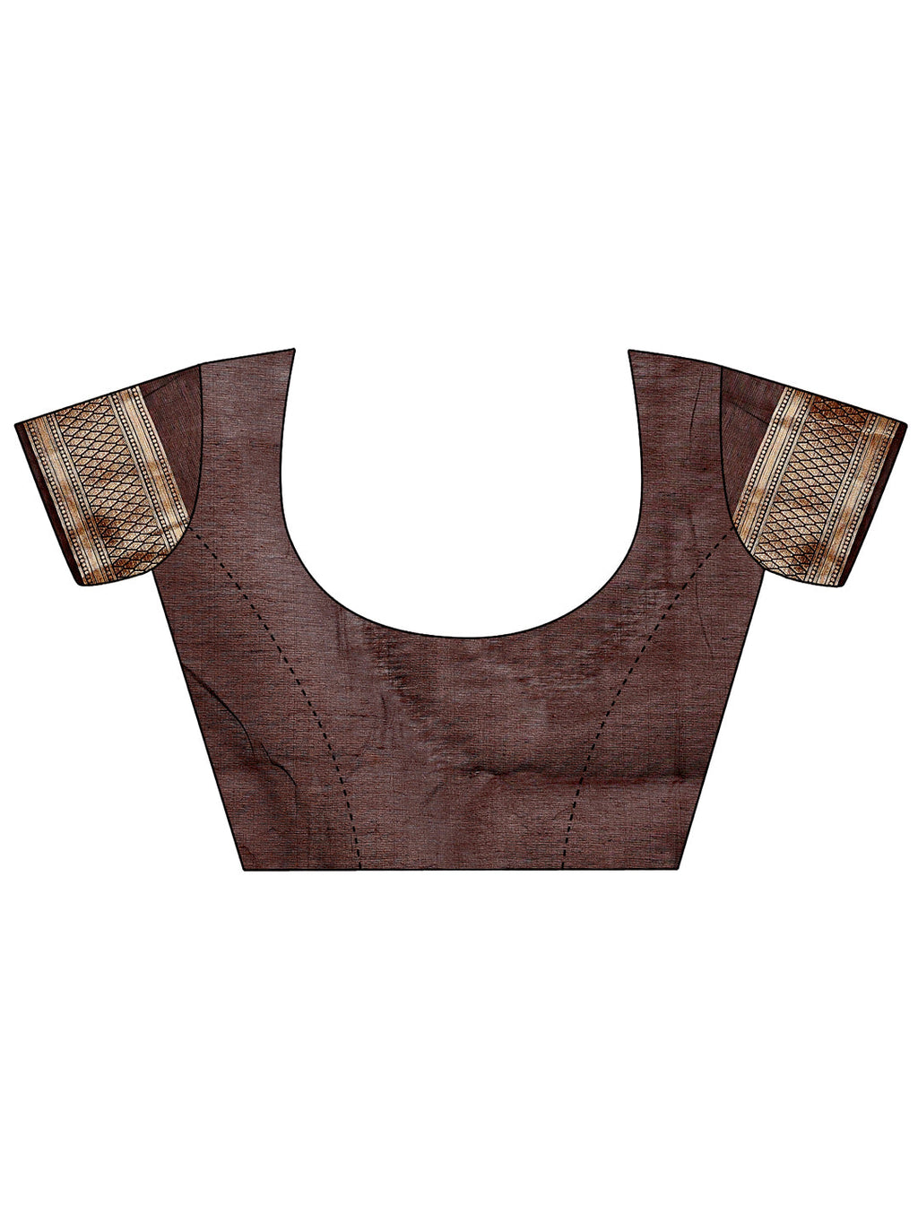 Shree Shyam Fashion Grace in Every Thread - Brown & Beige Linen Cotton Saree with Royal Paisley Charm | Grocsy