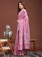 Shree Shyam Fashion Graceful Pink Printed Saree - A Symphony of Culture and Feminine Charm | Grocsy