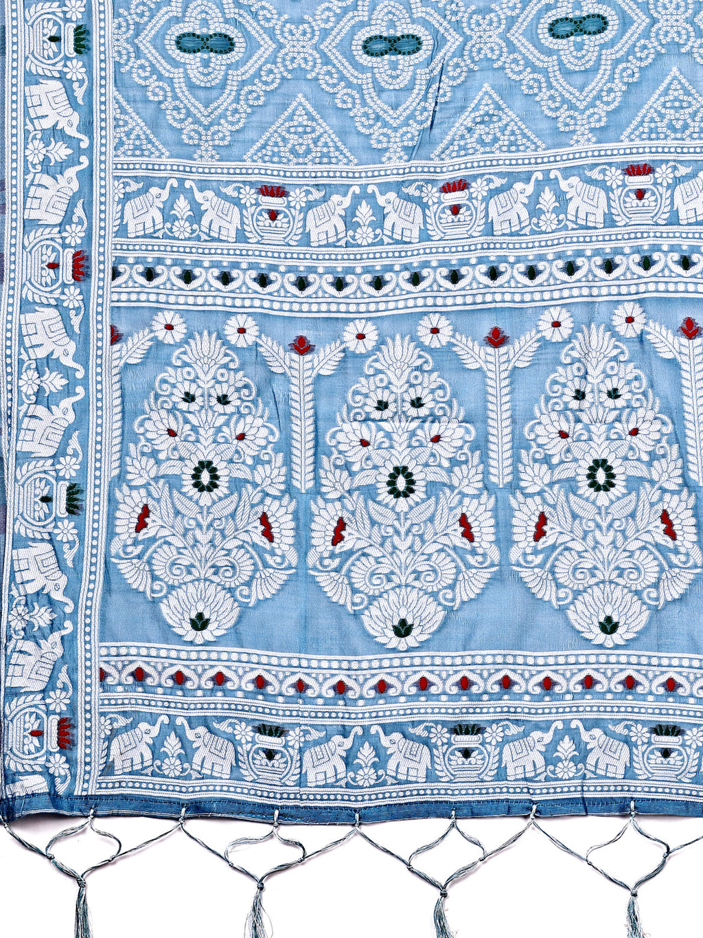 Shree Shyam Fashion Graceful Sky Blue Printed Saree - A Symphony of Culture and Feminine Charm | Grocsy