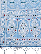 Shree Shyam Fashion Graceful Sky Blue Printed Saree - A Symphony of Culture and Feminine Charm | Grocsy