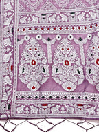 Shree Shyam Fashion Graceful Purple Printed Saree - A Symphony of Culture and Feminine Charm | Grocsy