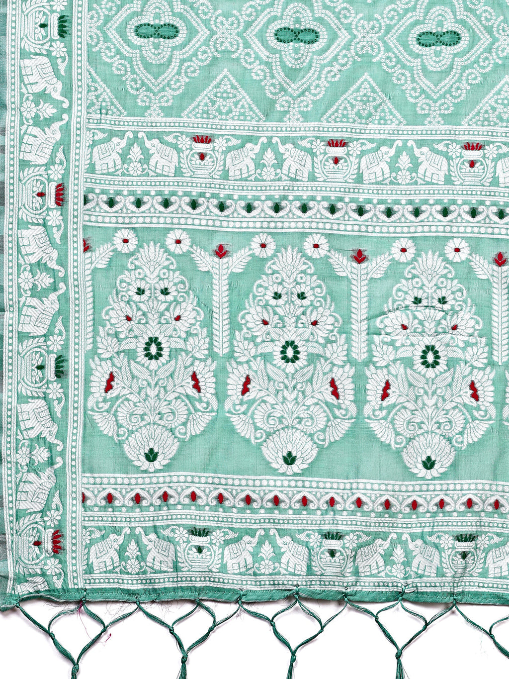 Shree Shyam Fashion Graceful Sea Green Printed Saree - A Symphony of Culture and Feminine Charm | Grocsy