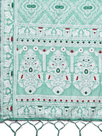 Shree Shyam Fashion Graceful Sea Green Printed Saree - A Symphony of Culture and Feminine Charm | Grocsy