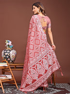 Shree Shyam Fashion Graceful Peach Printed Saree - A Symphony of Culture and Feminine Charm | Grocsy