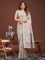 Shree Shyam Fashion Graceful Brown Printed Saree - A Symphony of Culture and Feminine Charm | Grocsy