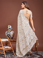 Shree Shyam Fashion Graceful Brown Printed Saree - A Symphony of Culture and Feminine Charm | Grocsy