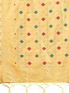 Shree Shyam Fashion Elegant Yellow Woven Work Saree - A Whiff of Tradition Wrapped in Grace | Grocsy
