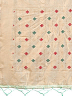 Shree Shyam Fashion Elegant Light Green Woven Work Saree - A Whiff of Tradition Wrapped in Grace | Grocsy
