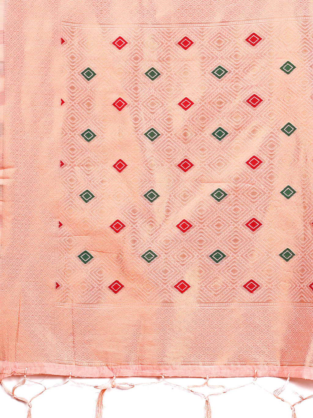 Shree Shyam Fashion Elegant Pink Woven Work Saree - A Whiff of Tradition Wrapped in Grace | Grocsy