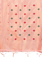 Shree Shyam Fashion Elegant Pink Woven Work Saree - A Whiff of Tradition Wrapped in Grace | Grocsy