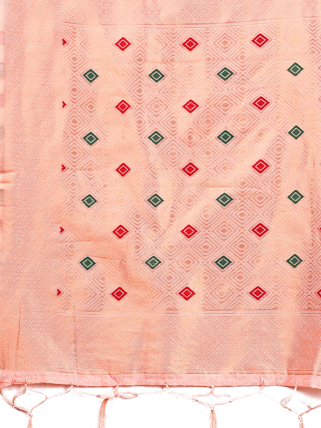 Shree Shyam Fashion Elegant Pink Woven Work Saree - A Whiff of Tradition Wrapped in Grace | Grocsy