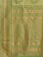 Shree Shyam Fashion Light Green Banarasi silk Woven Zari Work Traditional Tassel Saree | Grocsy
