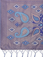 Shree Shyam Fashion Stylish Sky Blue Linen Cotton Saree with Woven Design - Lightweight Elegance for Everyday Grace | Grocsy