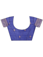 Shree Shyam Fashion Stylish Sky Blue Linen Cotton Saree with Woven Design - Lightweight Elegance for Everyday Grace | Grocsy
