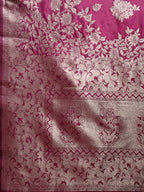 Shree Shyam Fashion Emerald Purple Banarasi Silk Saree with Zari Floral Work - Elegance Woven in Every Thread | Grocsy