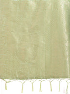 Shree Shyam Fashion Light Green Cotton Woven Zari Work Traditional Tassel Saree | Grocsy