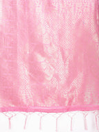 Shree Shyam Fashion Pink Cotton Woven Zari Work Traditional Tassel Saree | Grocsy
